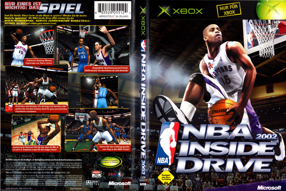 NBA Inside Drive 2002 box art for Xbox
